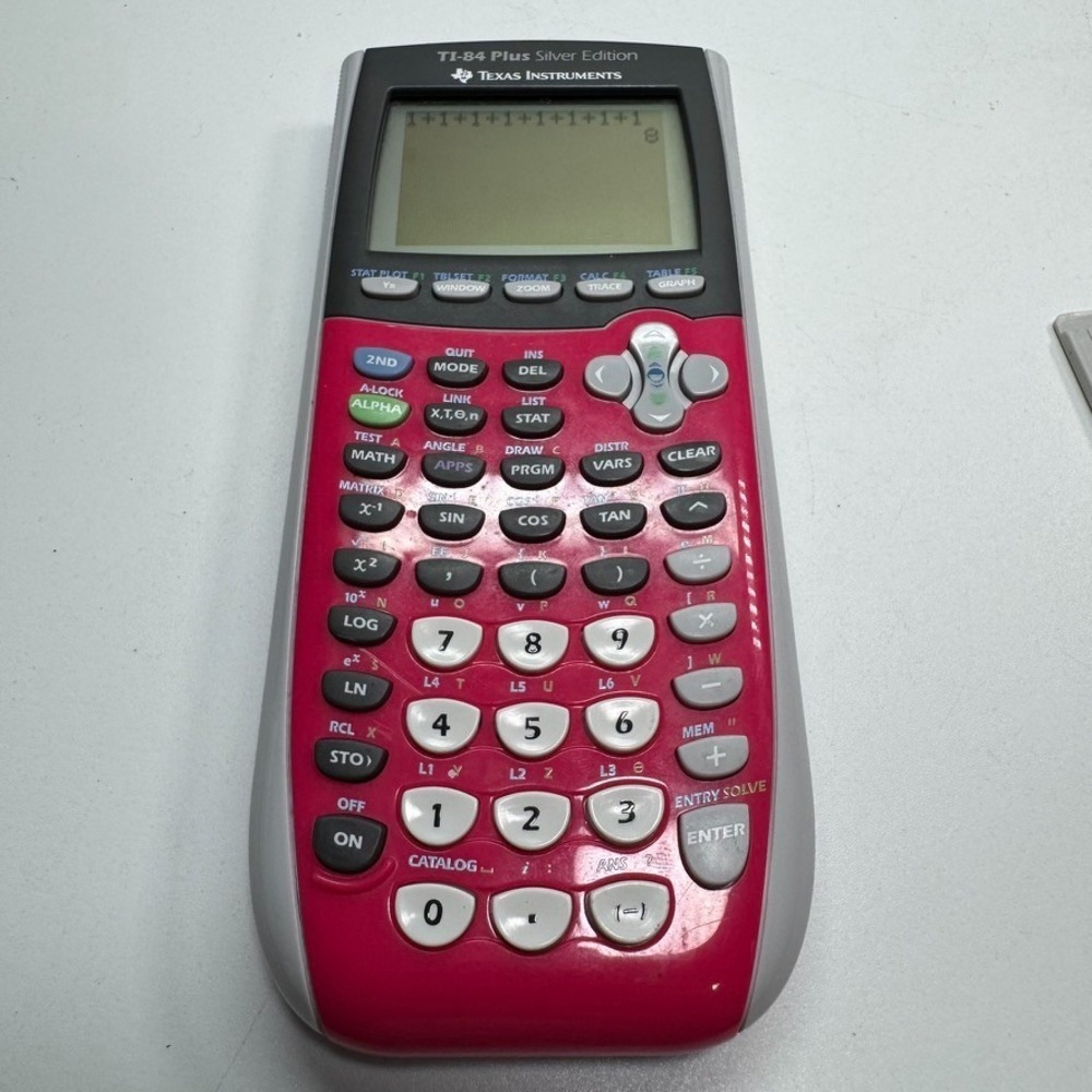Texas Instruments TI-84 Plus Silver Edition CALCULATOR ONLY Pink‎ Tested